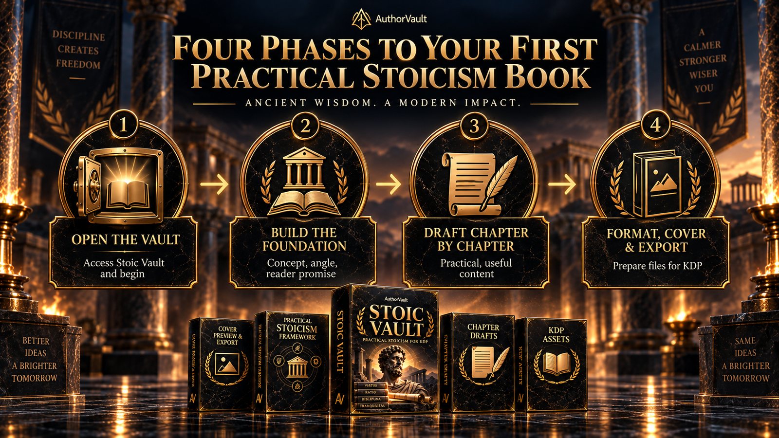 Four phases to your first practical Stoicism book
